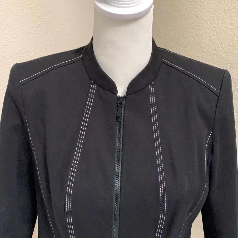 Lafayette 148 Black Zippered Blazer (Size 4P) - Picture 2 of 11